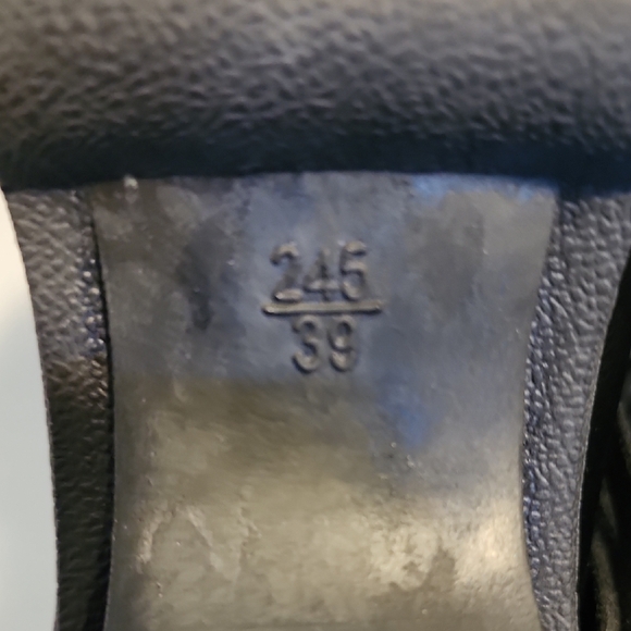 New Black Lace-Up Boots with Gold Buckle - Picture 6 of 7